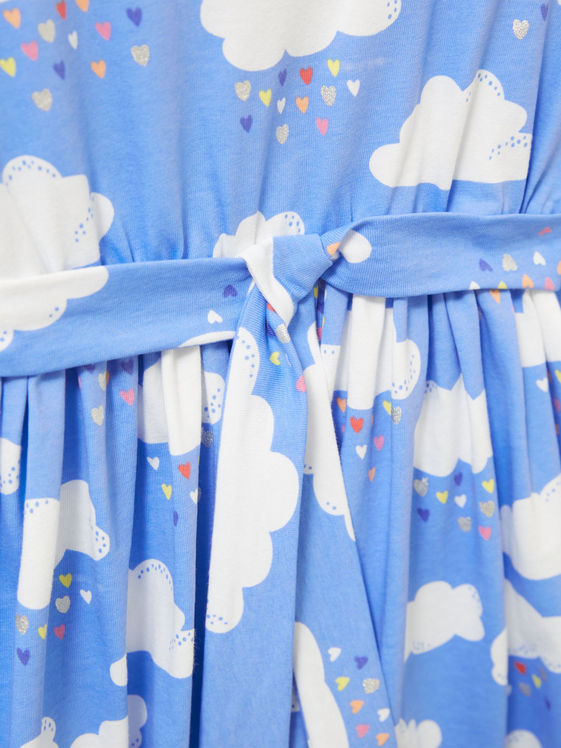 Buy Crew Clothing Kids' Cloud Print Dress, Bright Blue Online at johnlewis.com