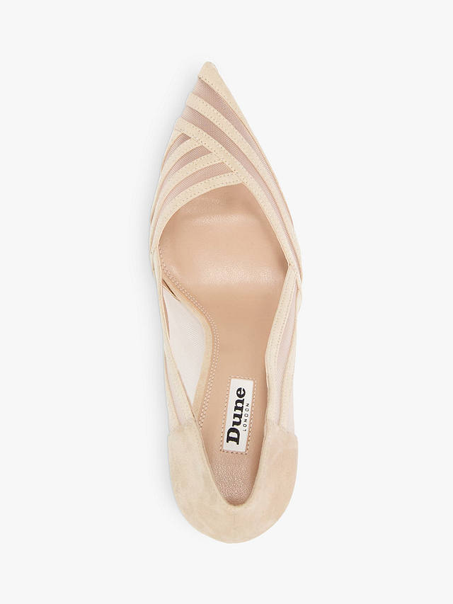 Dune Axis Suede Court Shoes, Nude at John Lewis & Partners