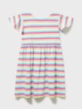Crew Clothing Kids' Stripe Print Dress, Multi, Multi
