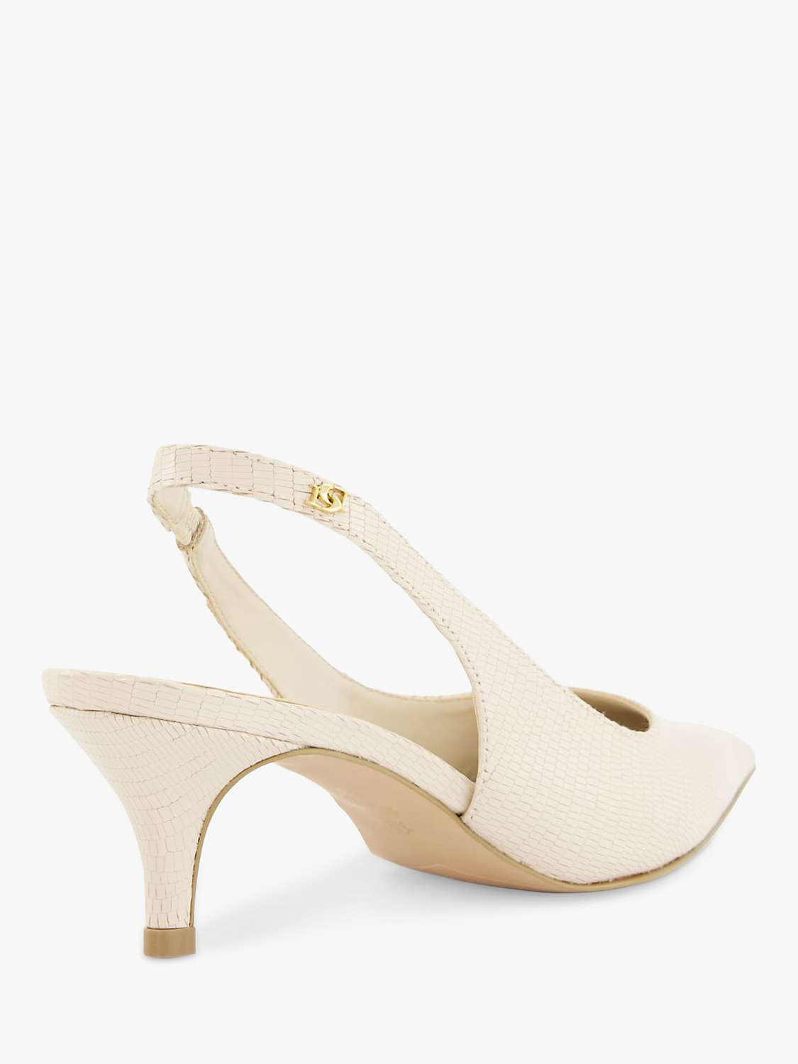 Buy Dune Capitol Leather Stiletto Heel Slingback Court Shoes Online at johnlewis.com
