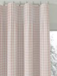 John Lewis Gingham Pencil Pleat Blackout Children's Curtains, Pink