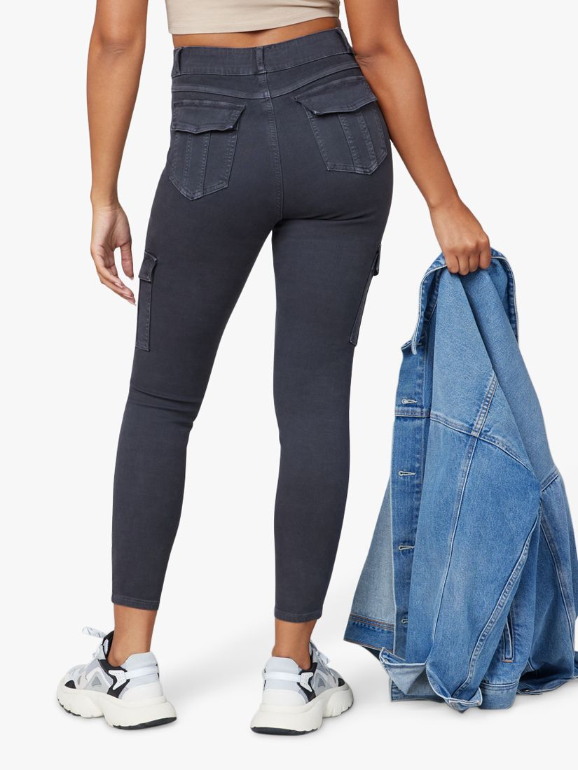Buy Spanx Stretch Twill Skinny Trousers, Washed Black Online at johnlewis.com