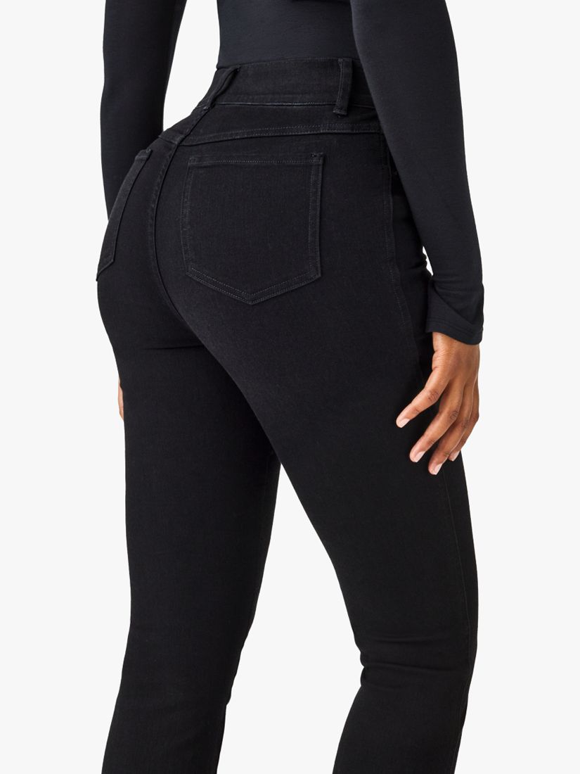 Spanx Flared Jeans, Black at John Lewis & Partners