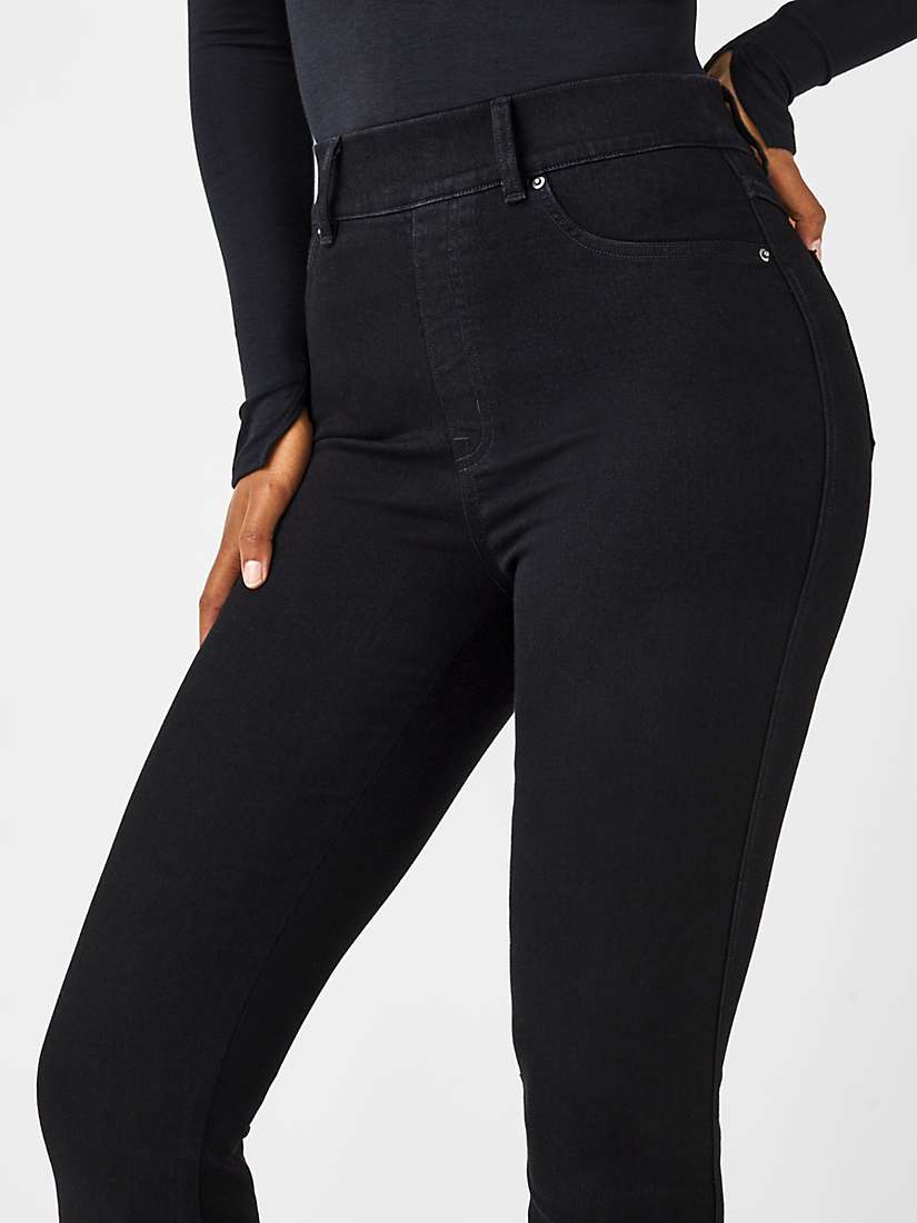 Spanx Flare Jeans, Black at John Lewis & Partners