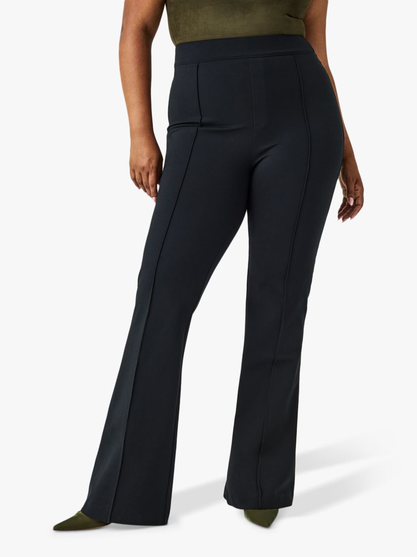 Spanx The Perfect Pant Hi-Rise Flared Trousers, Classic Black at John Lewis  & Partners