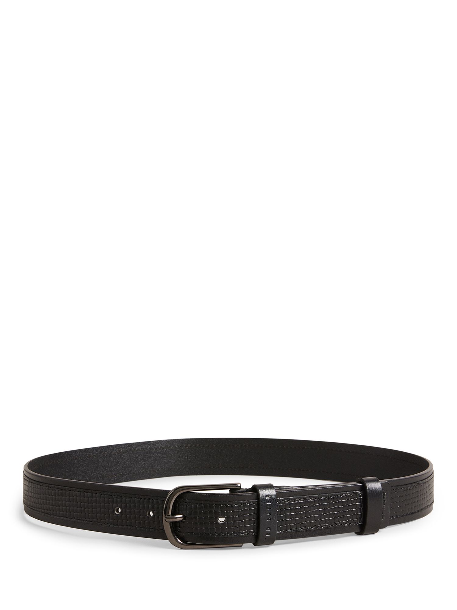 Ted Baker Jawdun Leather Belt, Black, 32