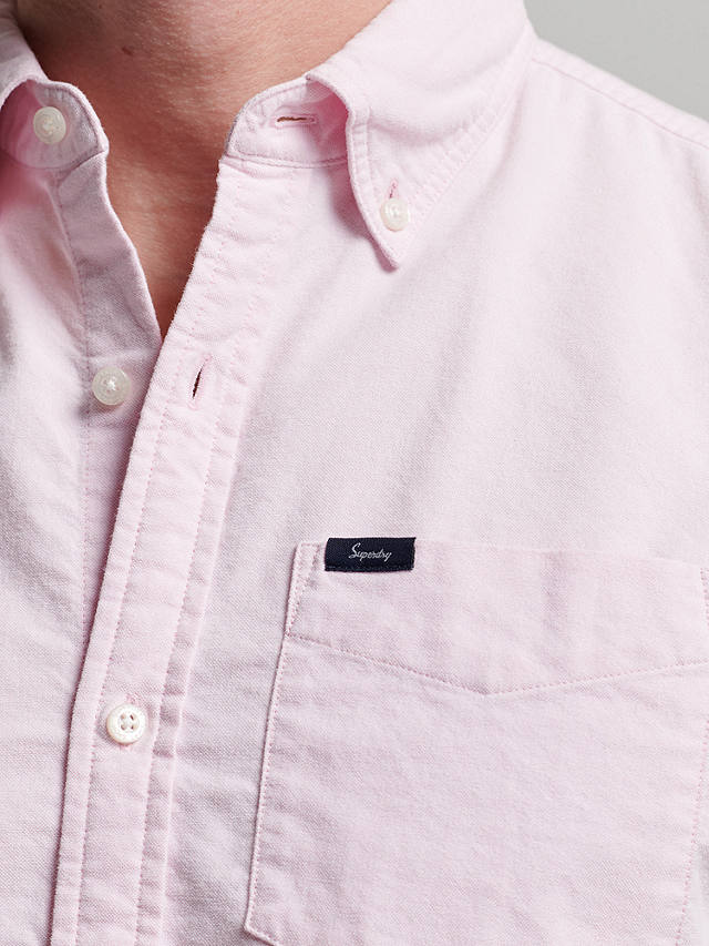 Superdry Oxford Short Sleeve Shirt, City Pink