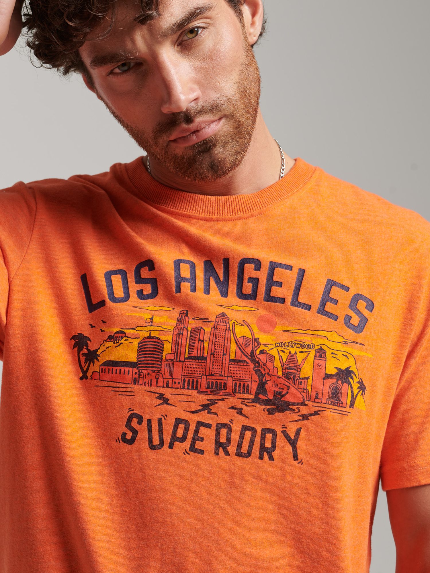 at Partners City Souvenir Orange Superdry Marl T-Shirt, Lewis & John Vintage