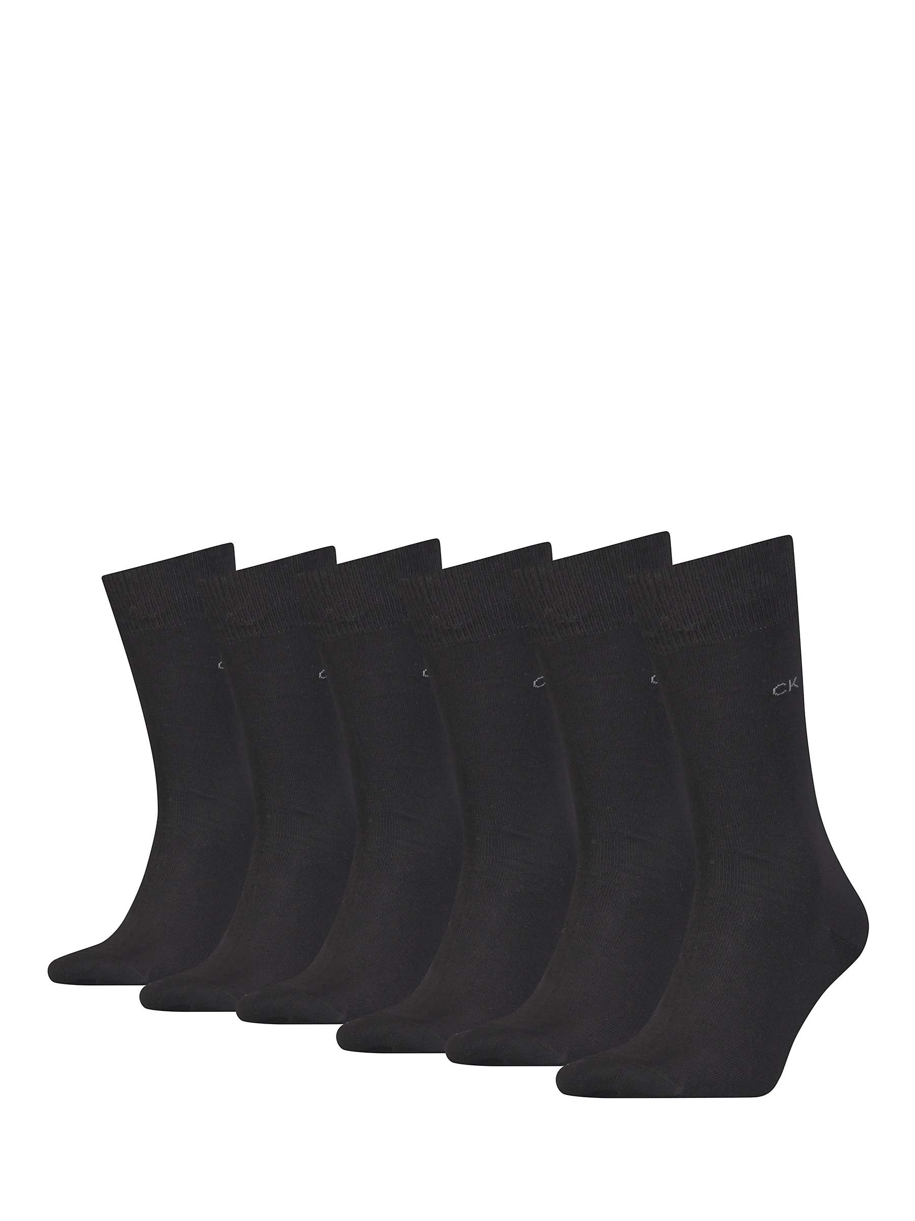 Buy Calvin Klein Logo Ankle Socks, One Size, Pack of 6, 001 Black Online at johnlewis.com