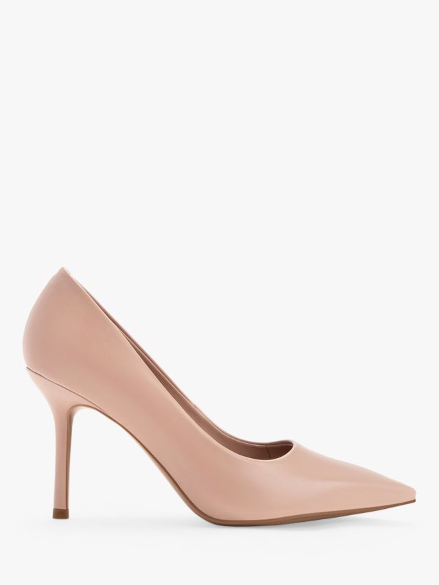 Leather nude hot sale court shoes