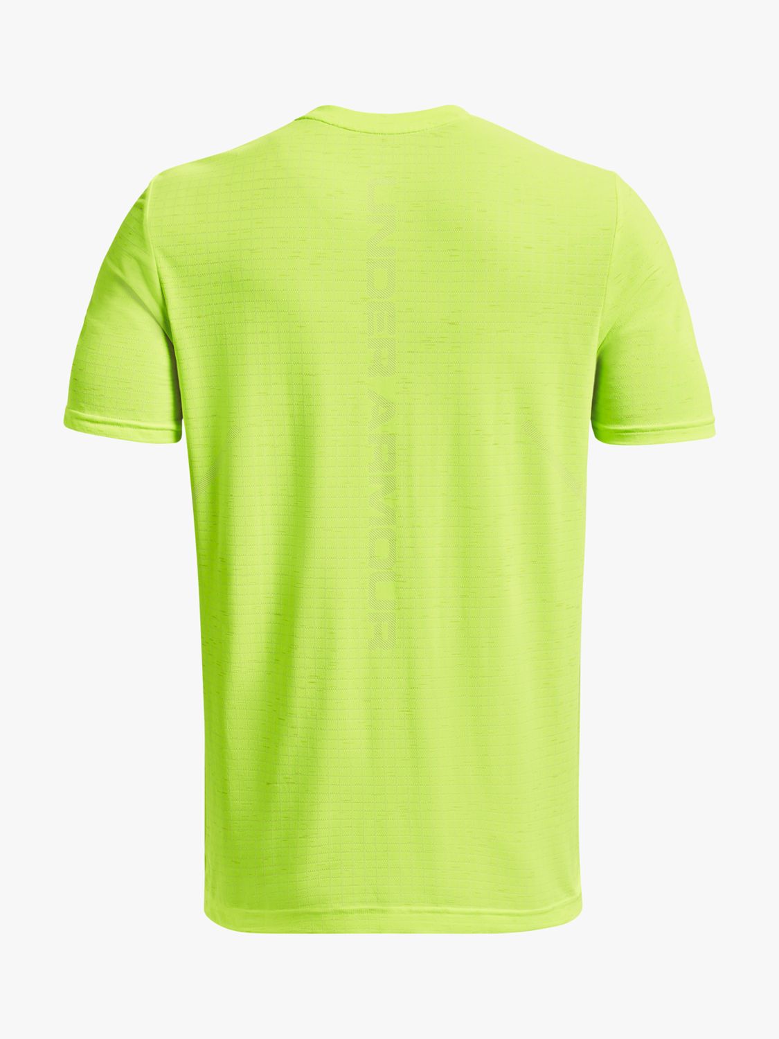 Under Armour Seamless Grid Short Sleeve Gym Top, Lime Surge at John ...