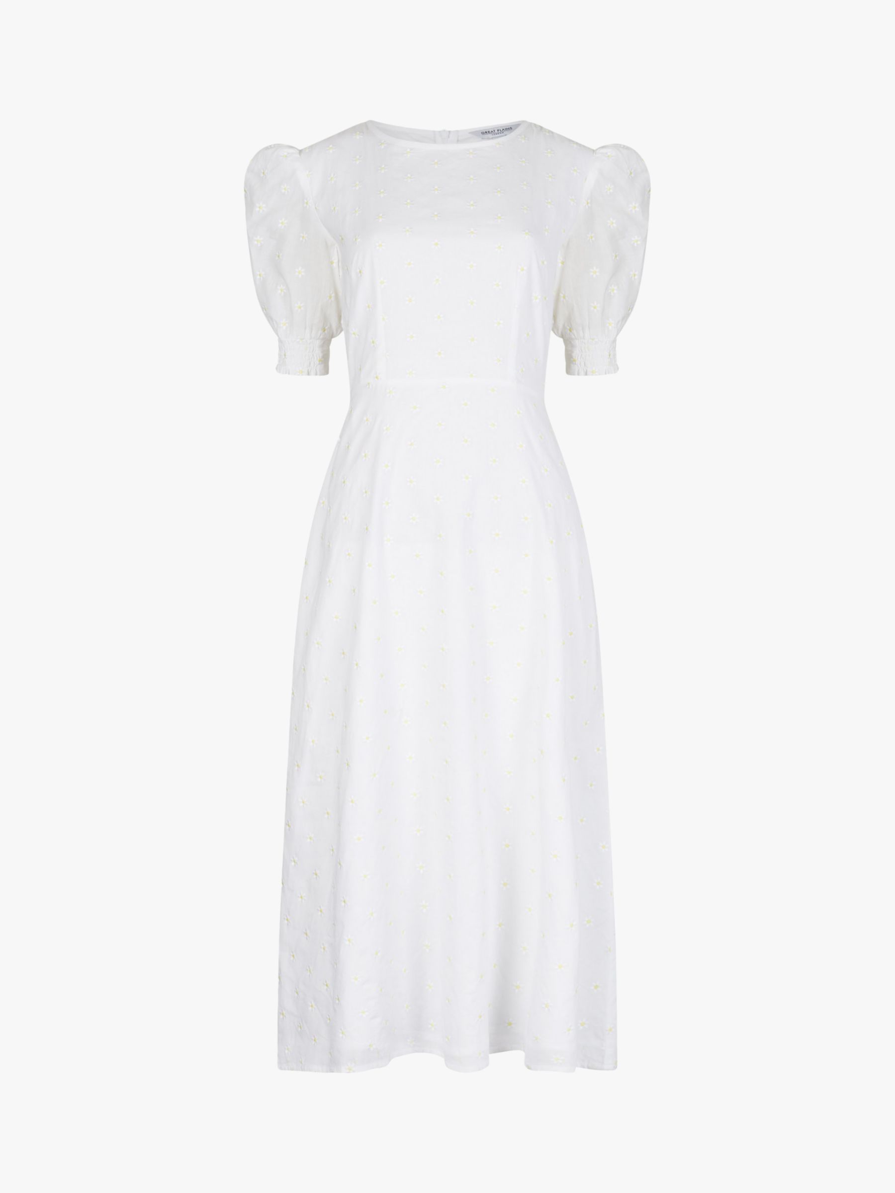 Great Plains Daisy Strappy Midi Dress, White at John Lewis & Partners