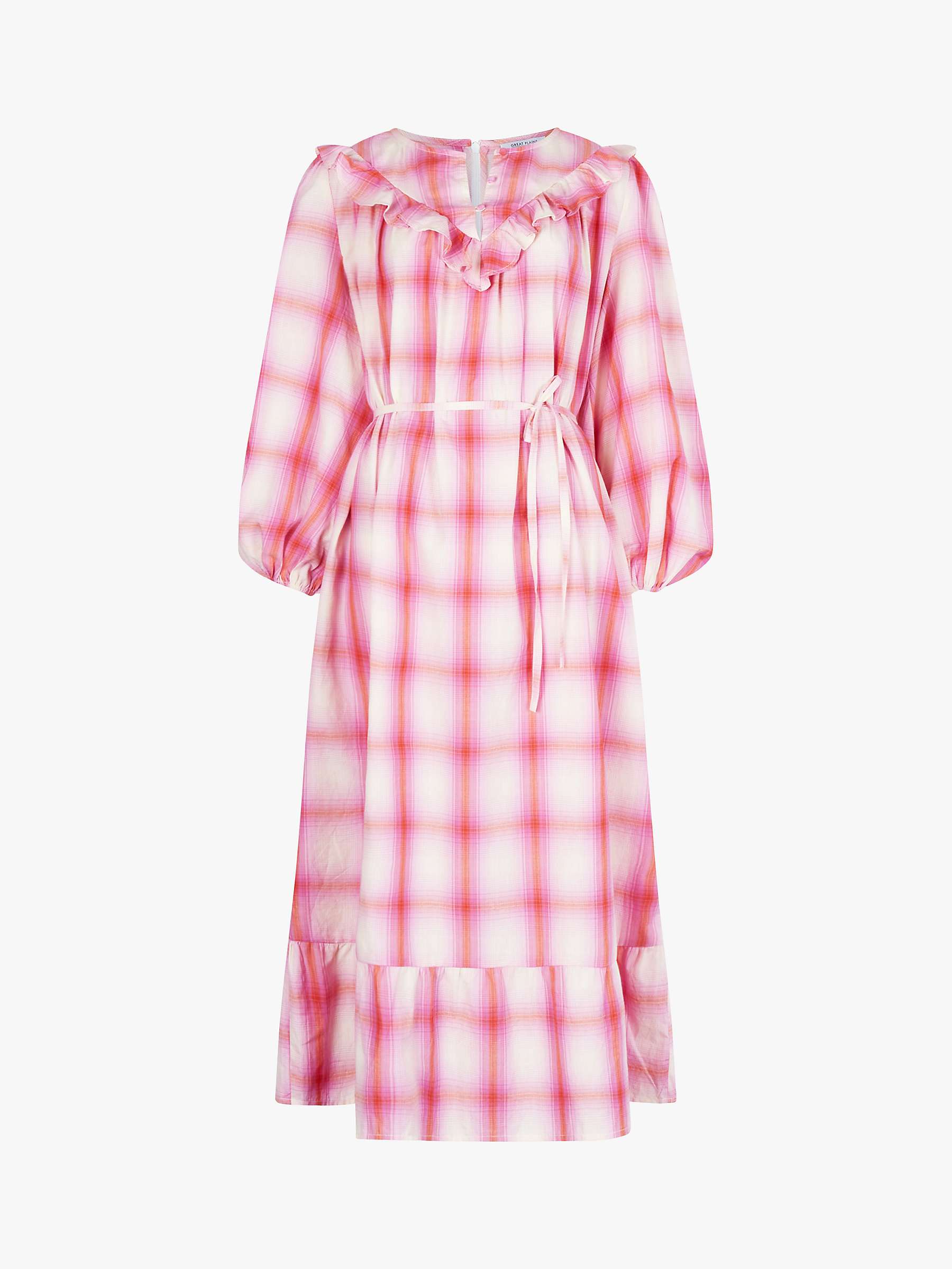 Buy Great Plains Aruba Check Belted Midi Dress, Pink Online at johnlewis.com