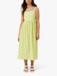 Great Plains Daisy Cut Out Strappy Midi Dress, Lime Zest