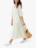 Great Plains Micro Stripe Tiered Dress, Ivory