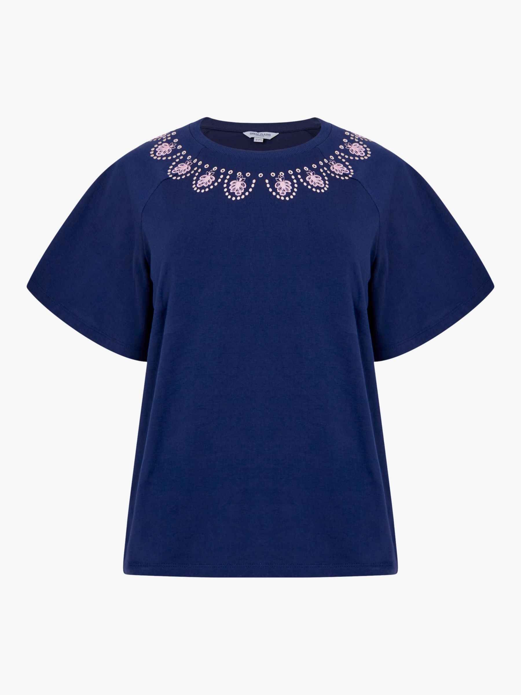 Great Plains Embroidery Cotton T-Shirt