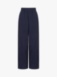 Great Plains Crinkle Cotton Trousers, Navy