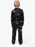 Minijammies Kids' Mason Shark Print Pyjama Set, Black/Multi