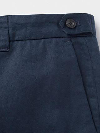 Aubin Owsten Cotton & Linen Blend Suit Trousers, Navy