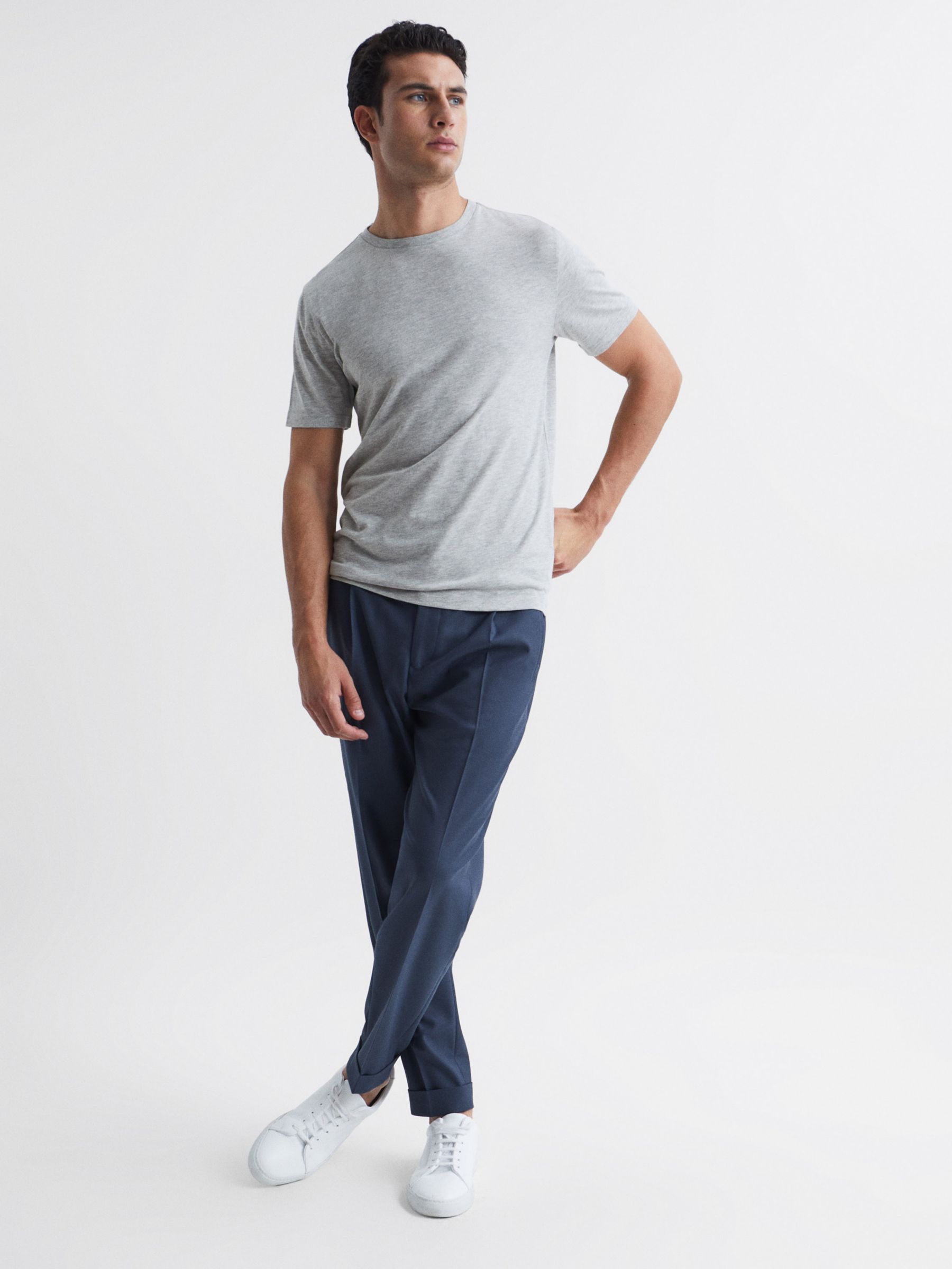 Buy Reiss Bless Cotton Blend Crew Neck T-Shirt Online at johnlewis.com