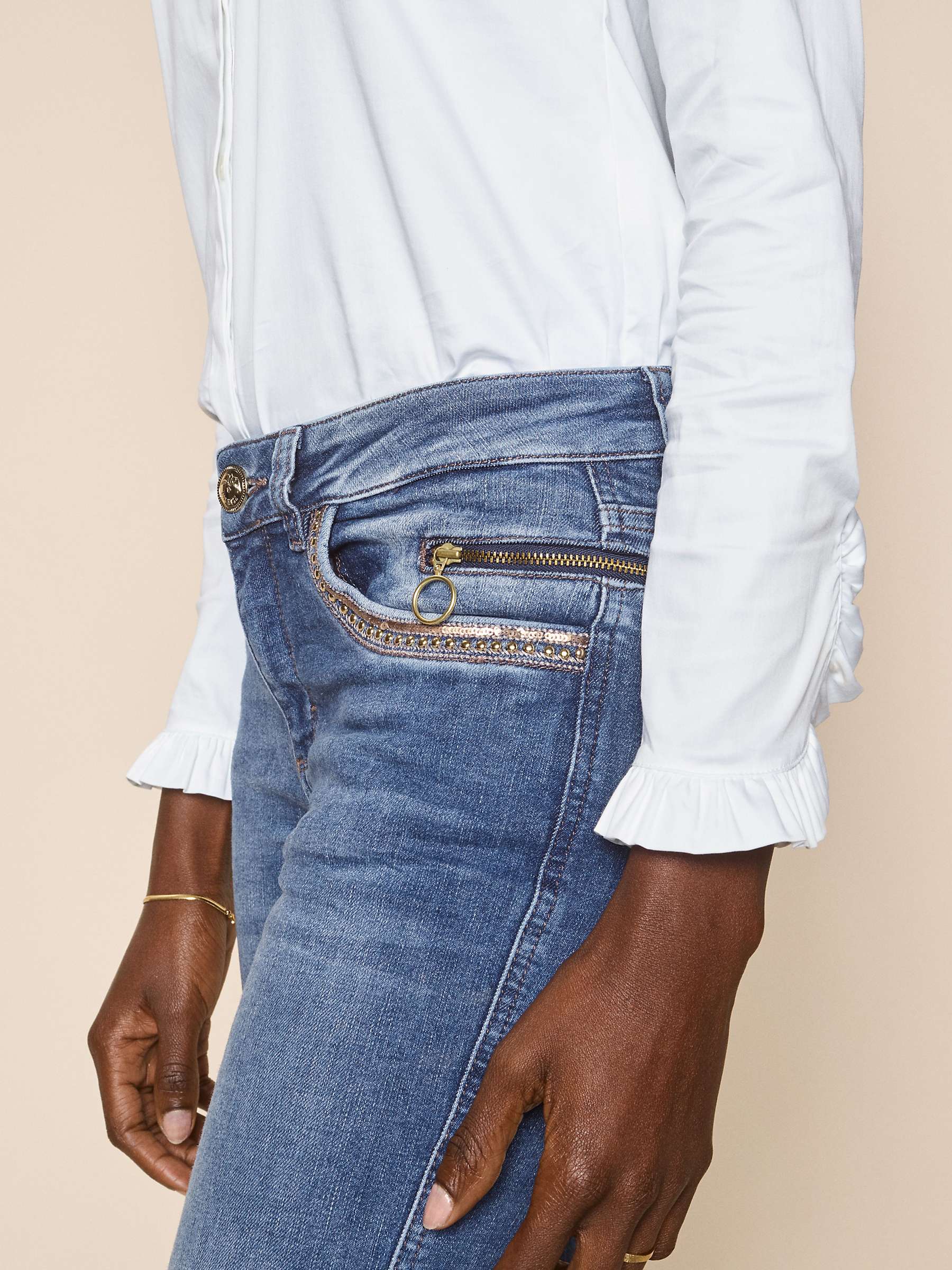 Buy MOS MOSH Summer Shine Jeans, Blue Online at johnlewis.com