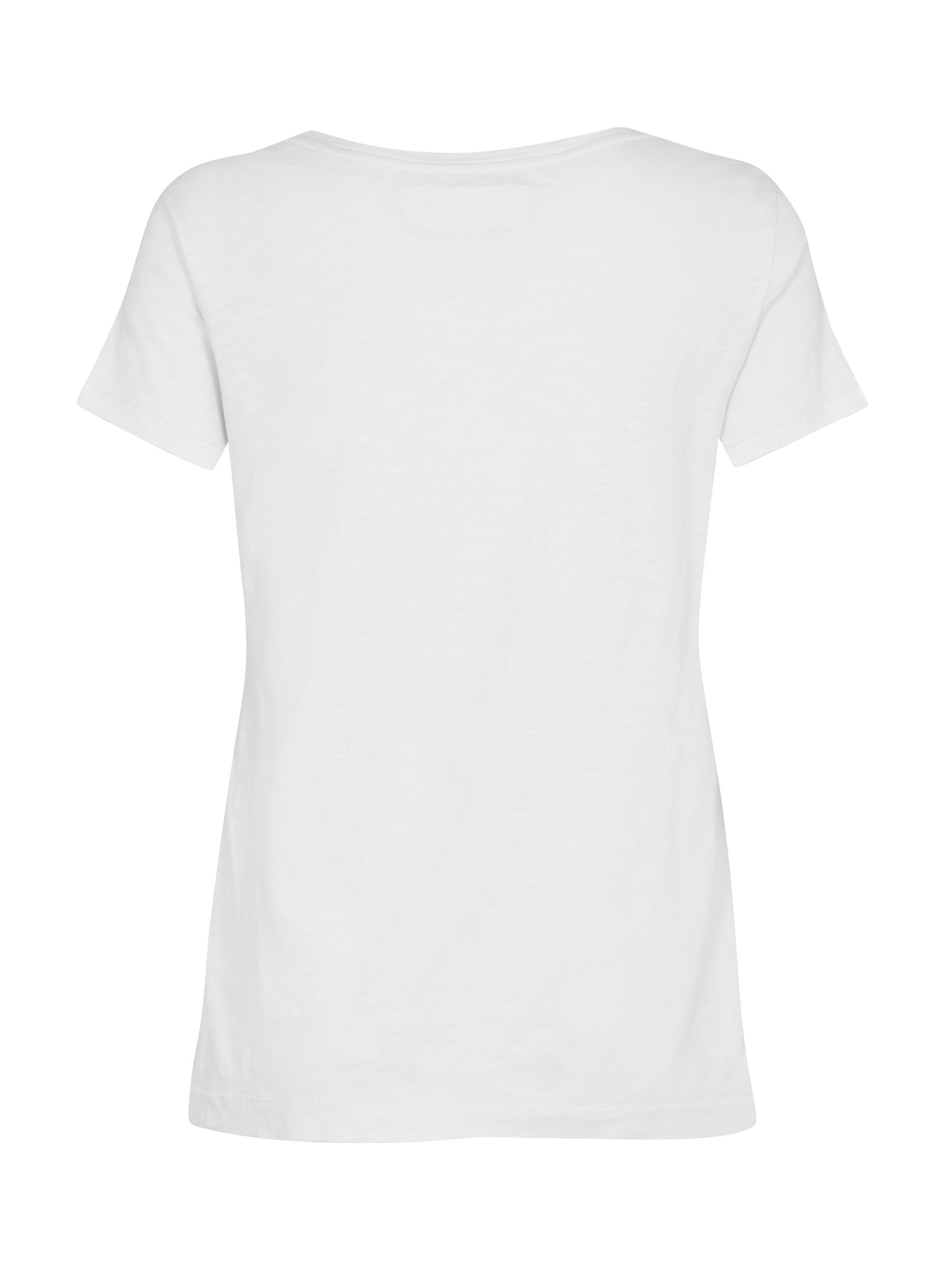 Buy MOS MOSH Arden Organic Cotton Crew Neck T-Shirt, White Online at johnlewis.com