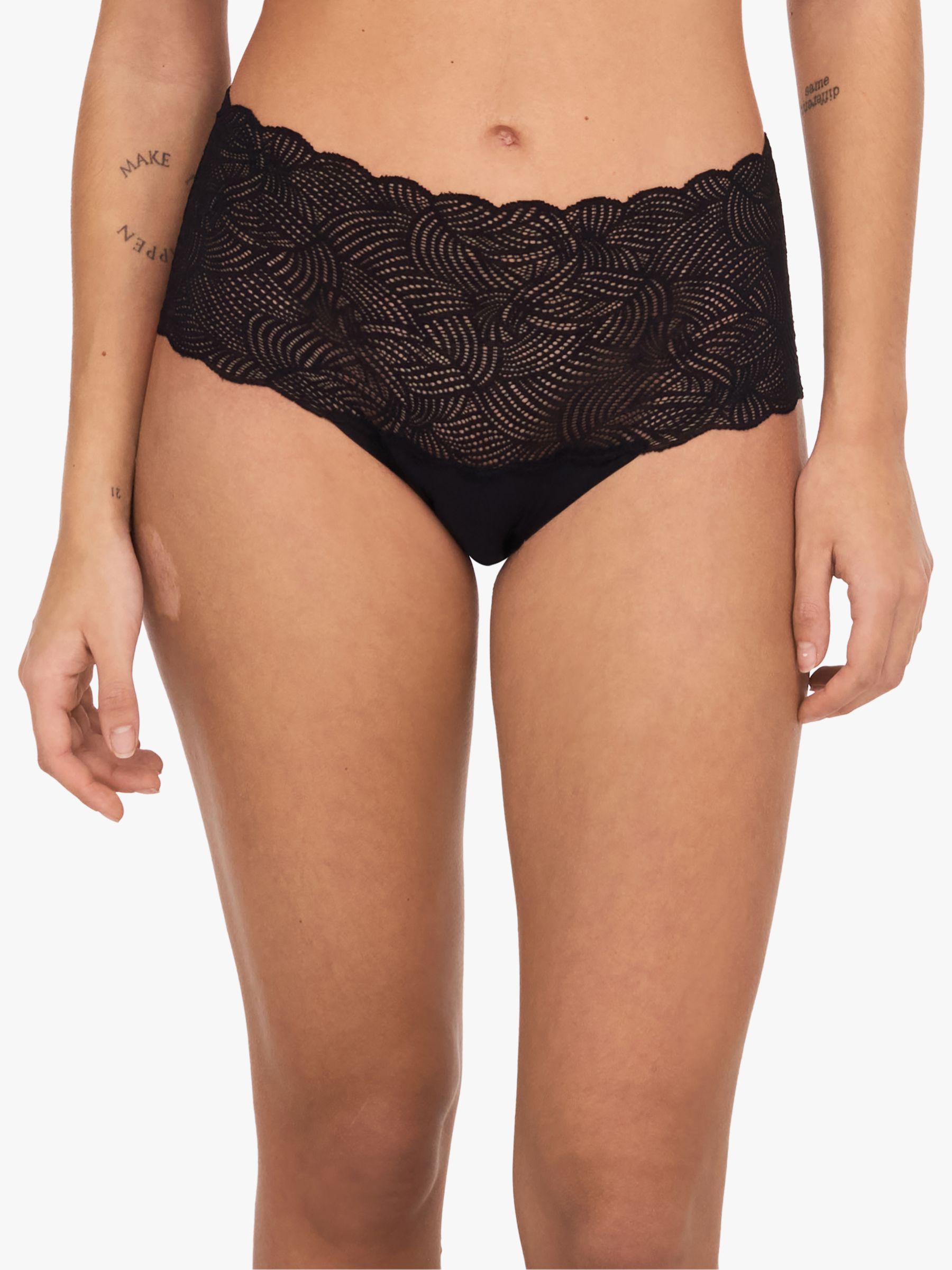 Chantelle Light Shaping High Waisted String Knickers, Black at John Lewis &  Partners