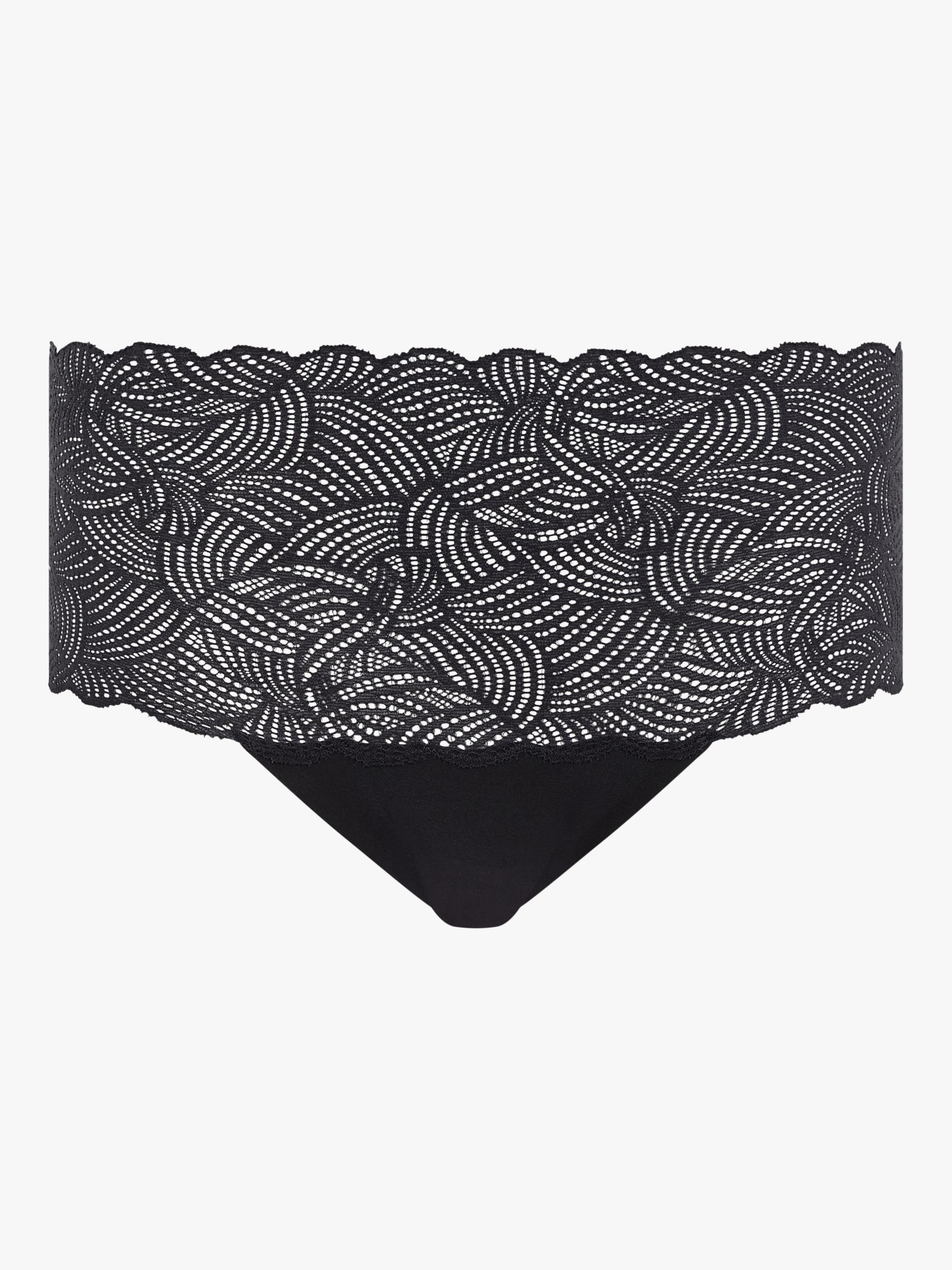 Chantelle Soft Stretch Lace Hipster Knickers, Black at John Lewis & Partners