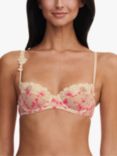 Passionata White Nights Balconette Bra, Cappuccino/Neon Pink