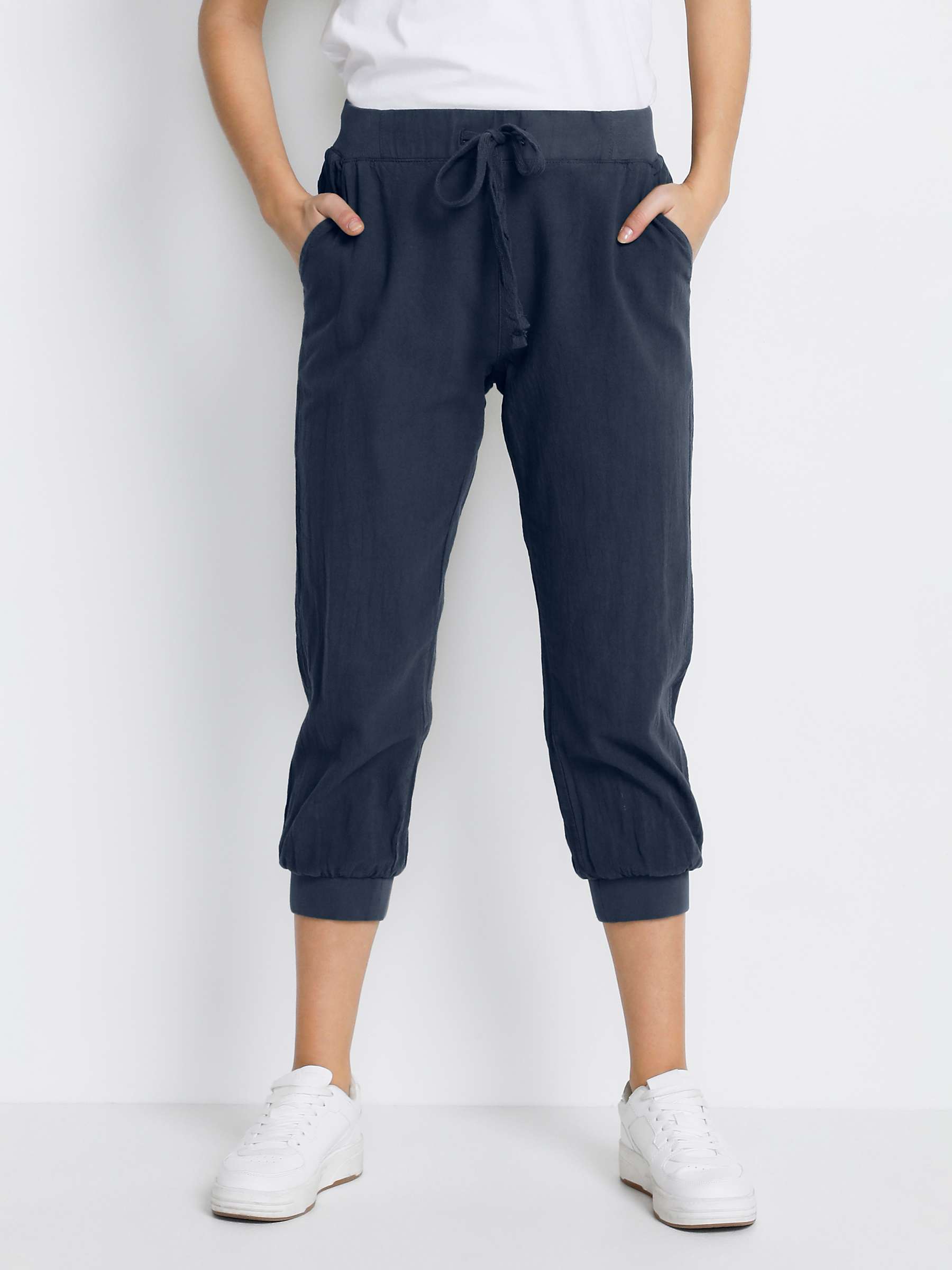 Buy KAFFE Naya Capri Cropped Tapered Joggers Online at johnlewis.com