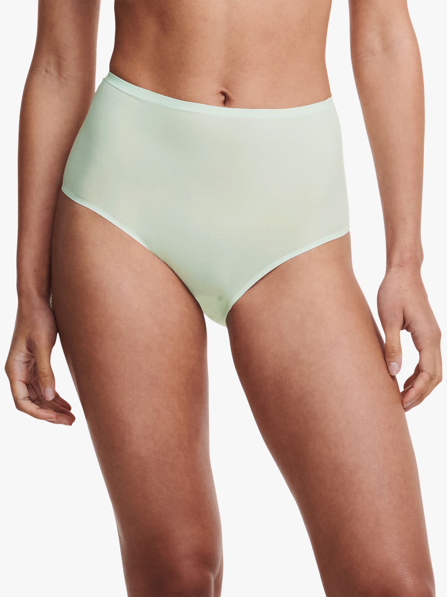 Chantelle Cotton Comfort High Waist Knickers, White at John Lewis & Partners
