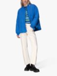 Whistles Ida Short Quilted Coat, Cobalt