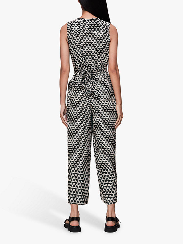 Whistles Triangle Checkerboard Print Jumpsuit, Black/Multi