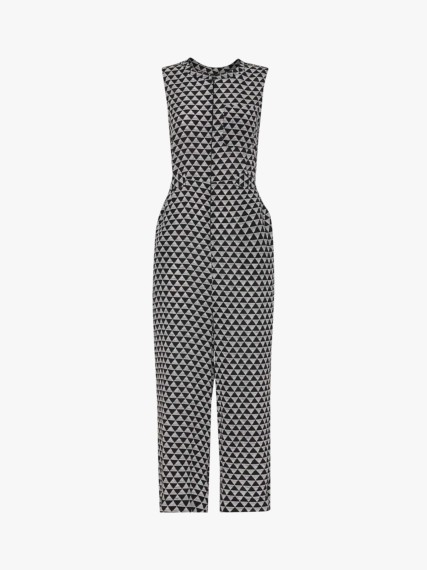 Buy Whistles Triangle Checkerboard Print Jumpsuit, Black/Multi Online at johnlewis.com