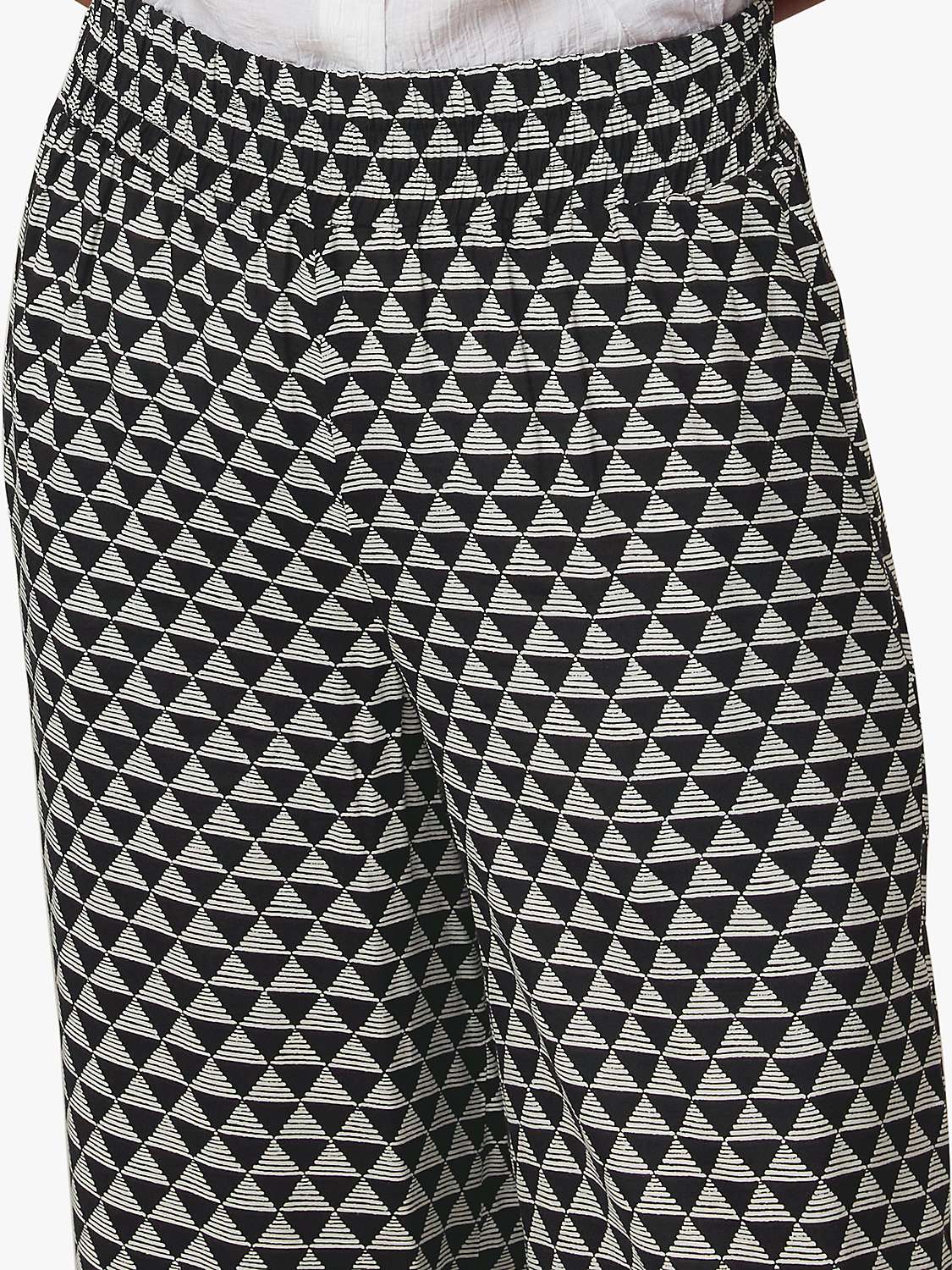 Buy Whistles Checkerboard Wide Trousers, Black/Multi Online at johnlewis.com