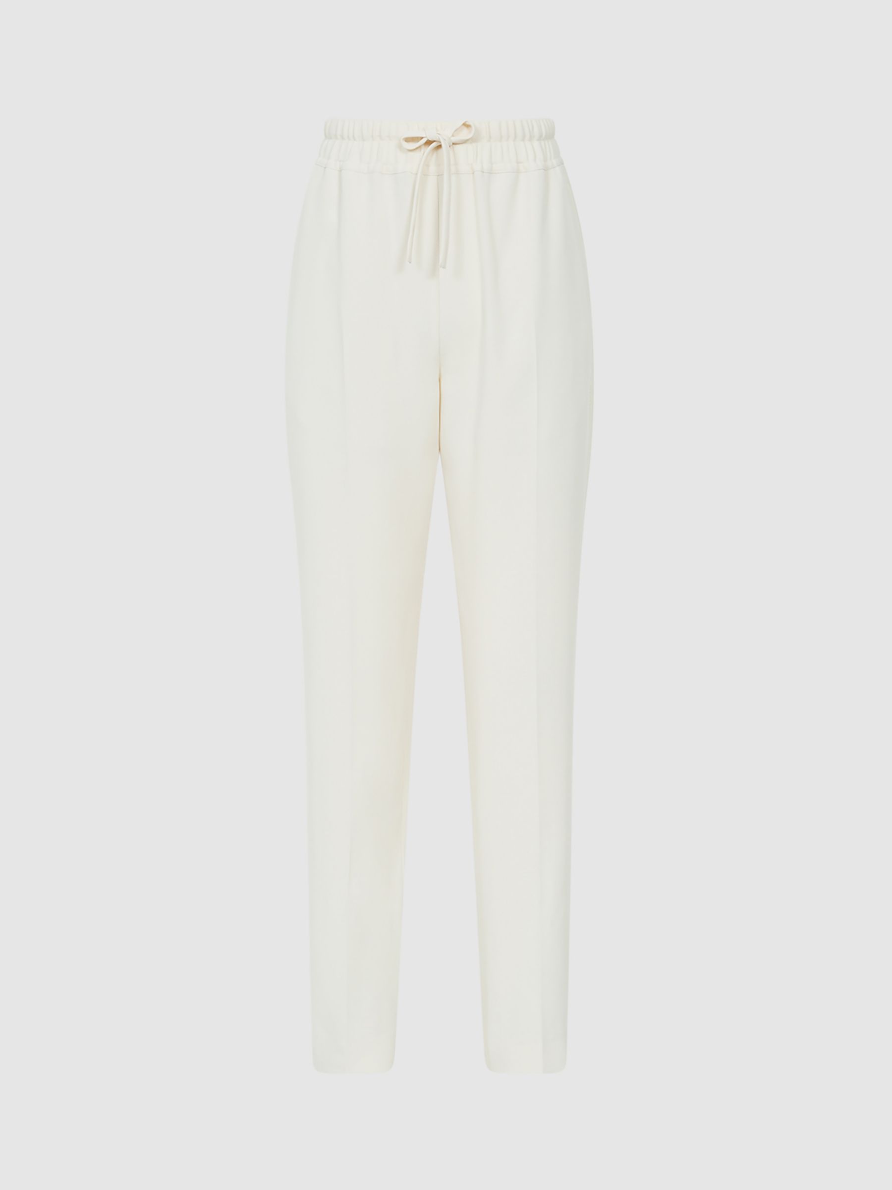 Reiss Hailey Pull On Trousers, Cream, 6
