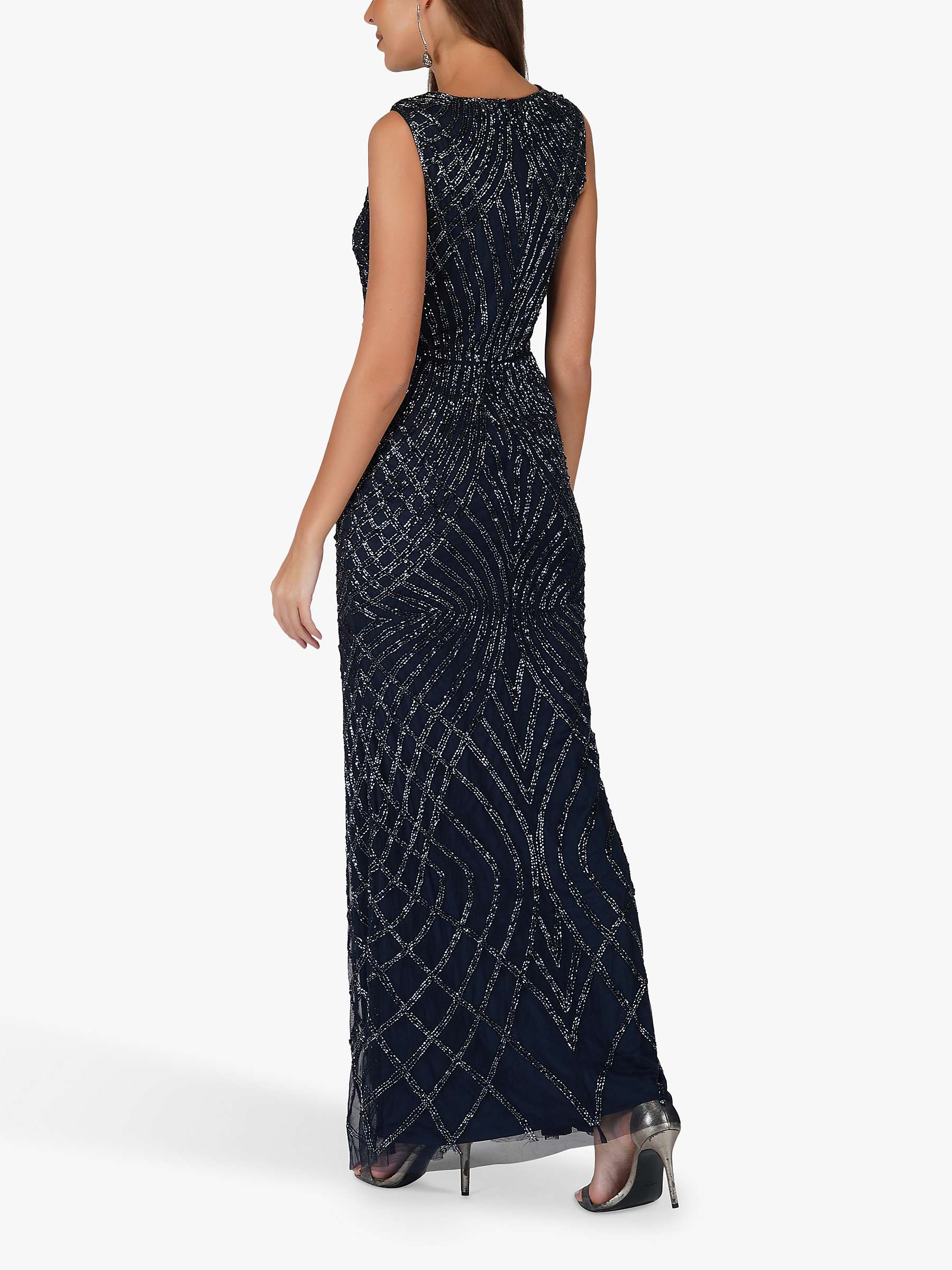 Buy Lace & Beads Mawa Maxi Dress, Navy Online at johnlewis.com