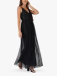 Women's Dresses - Lace & Beads, Black