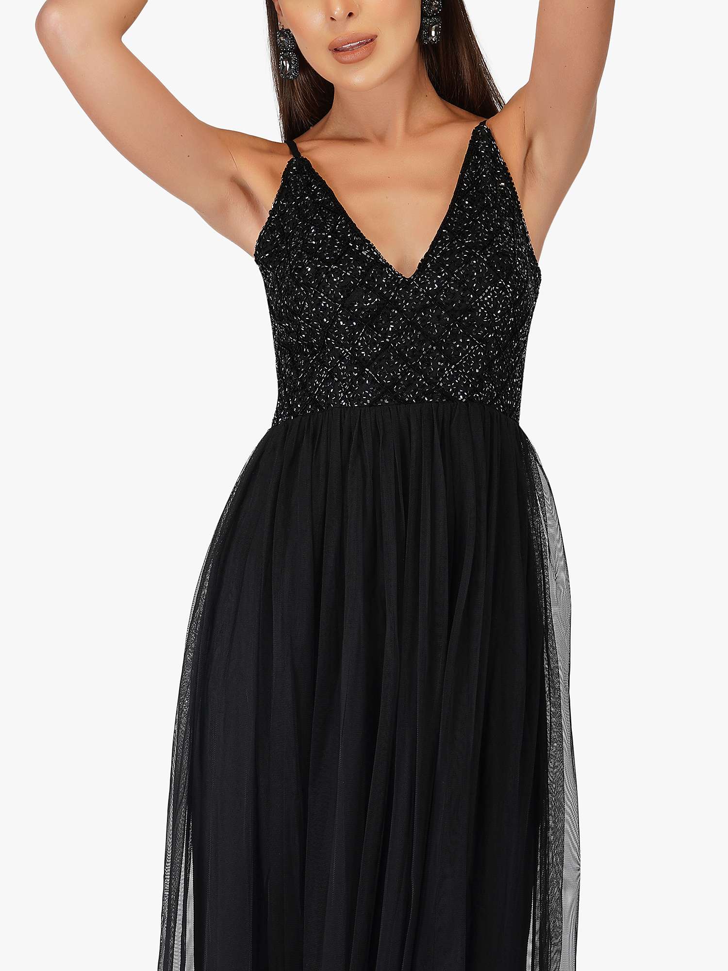 Buy Lace & Beads Mandy Maxi Dress, Black Online at johnlewis.com