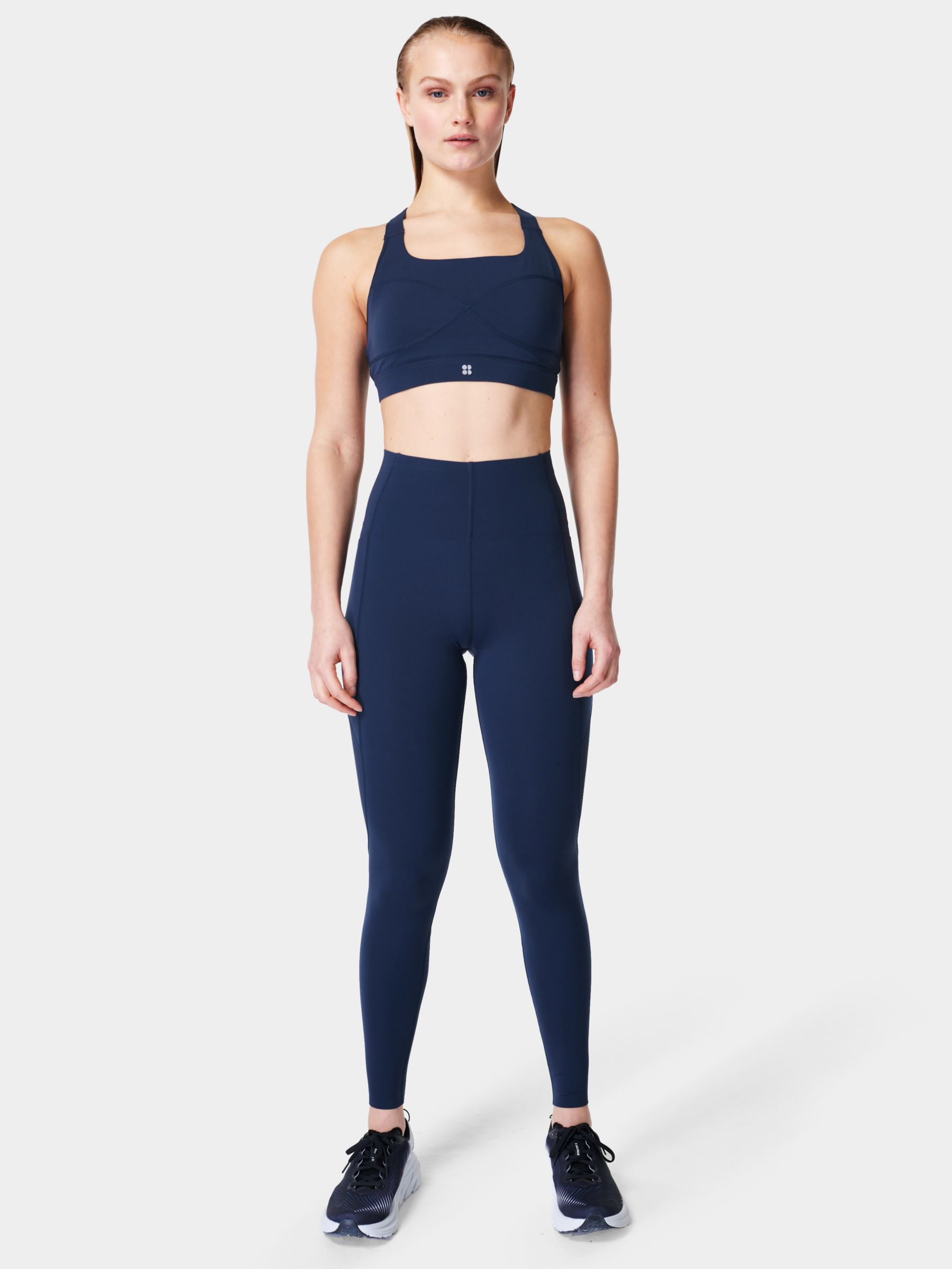 Sweaty Betty Aerial Power UltraSculpt High-Waisted Gym Leggings, Navy ...