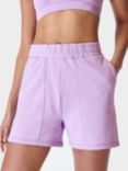 Sweaty Betty After Class Plain Jersey Shorts, Prism Purple