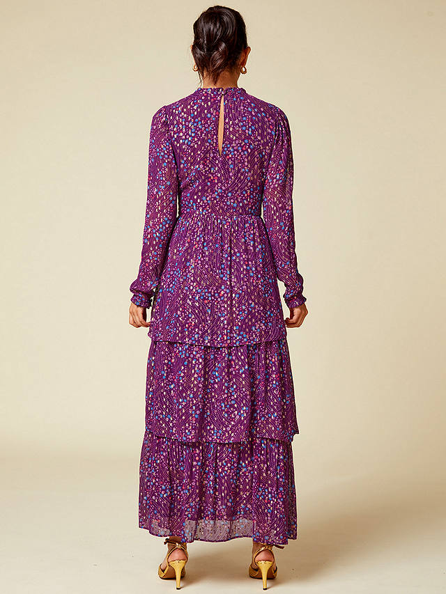 Aspiga Hettie Midi Dress, Purple/Multi at John Lewis & Partners