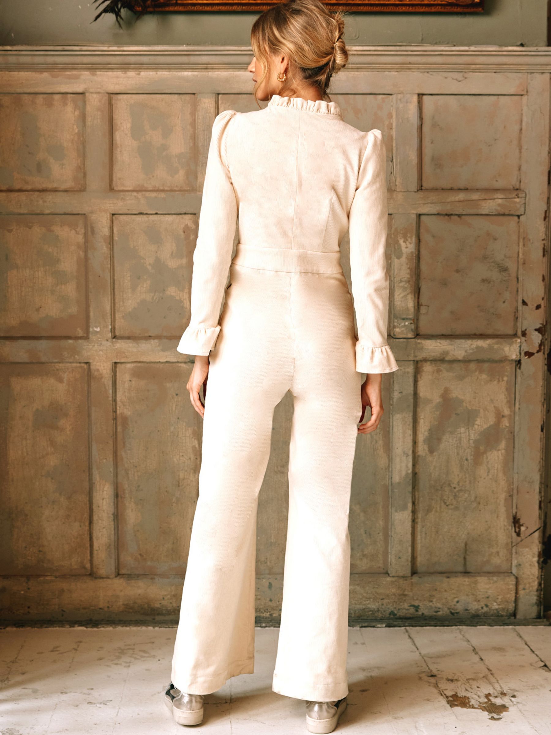 Aspiga Ashley Plain Jumpsuit, Cream, XL