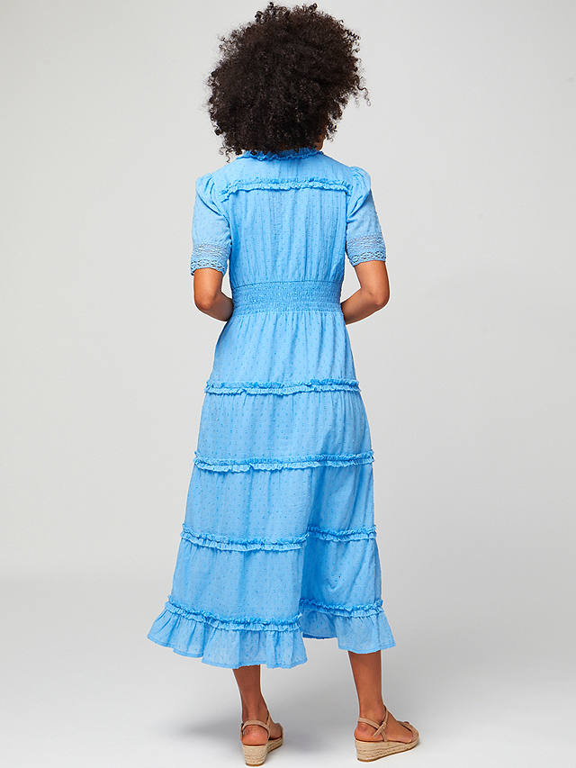Aspiga Viola Organic Cotton Midi Dress, Marina Blue