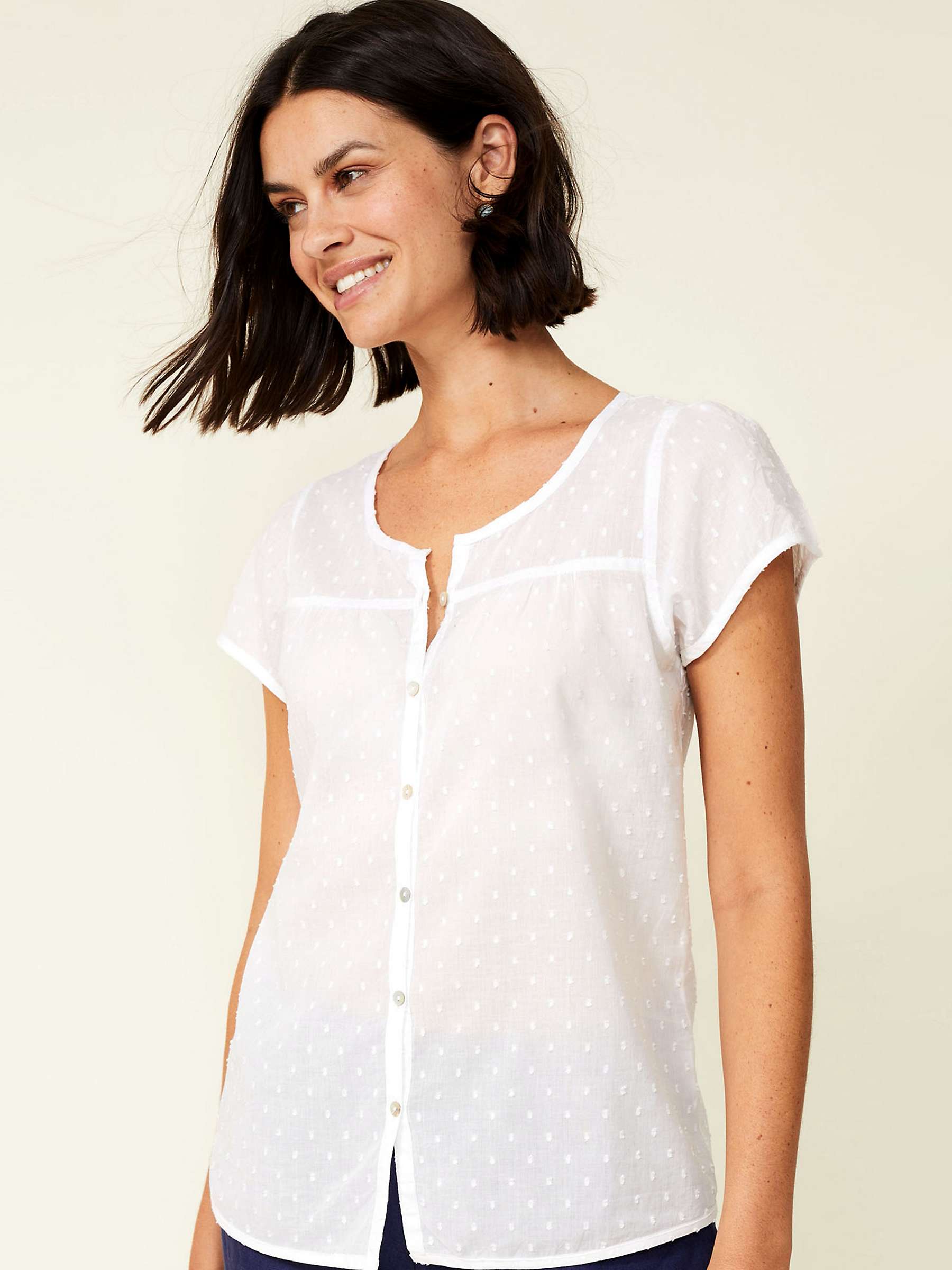 Buy Aspiga Lisbon Organic Cotton Shirt, White Online at johnlewis.com