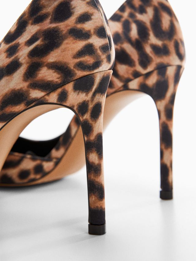 Mango leopard cheap print shoes