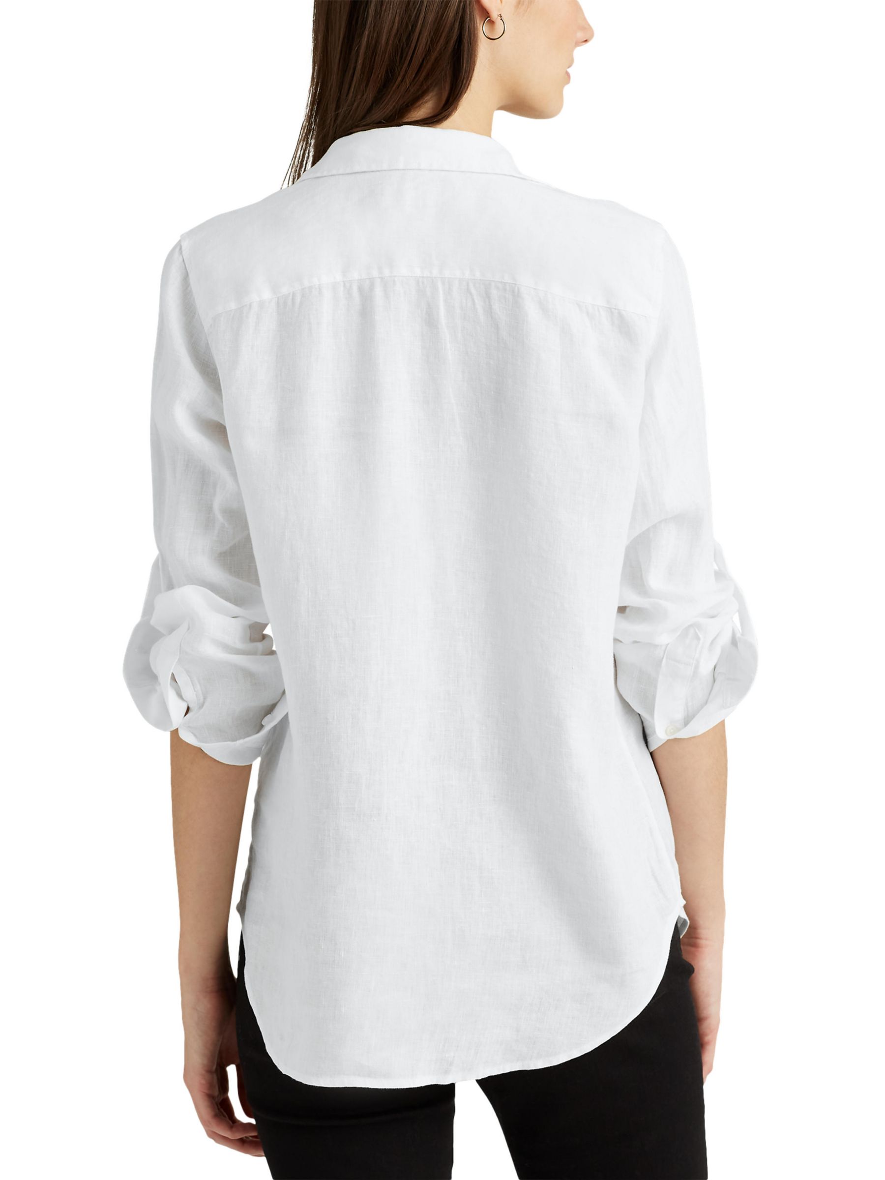 Lauren Ralph Lauren Karrie Linen Shirt, White, XS