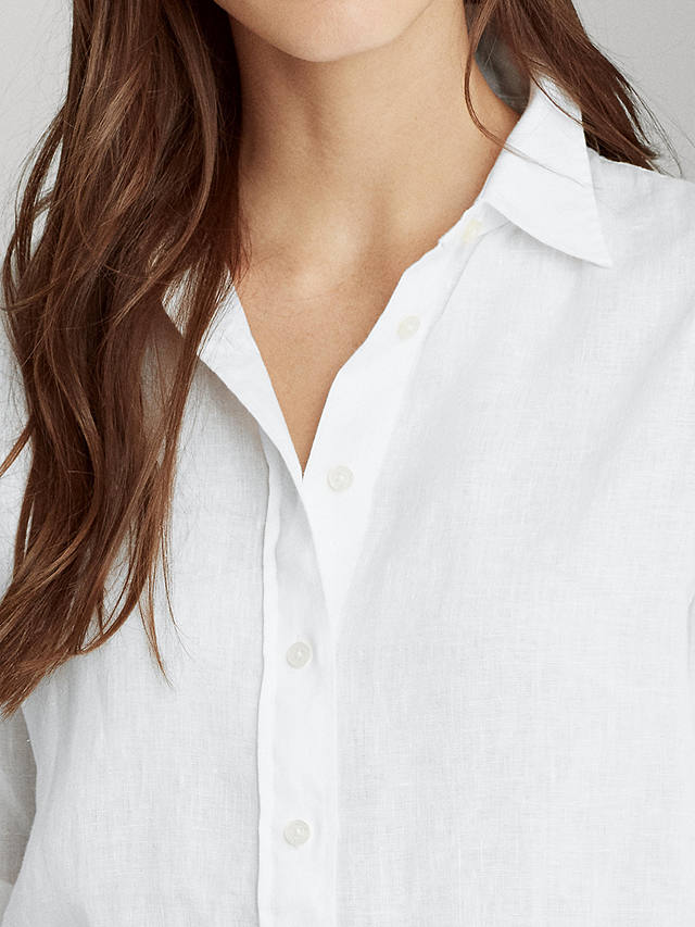 Lauren Ralph Lauren Karrie Linen Shirt, White