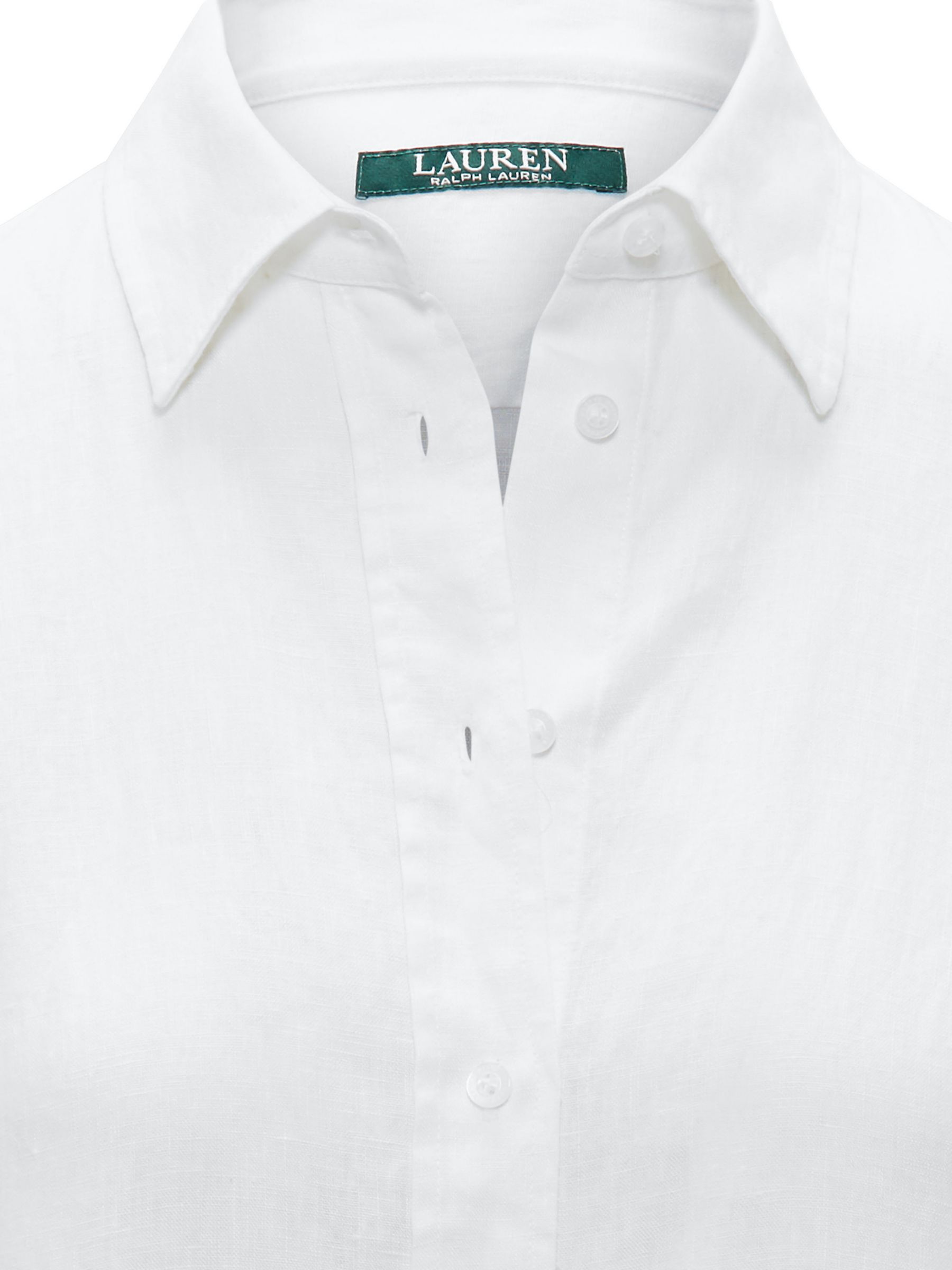 Lauren Ralph Lauren Karrie Linen Shirt, White, XS