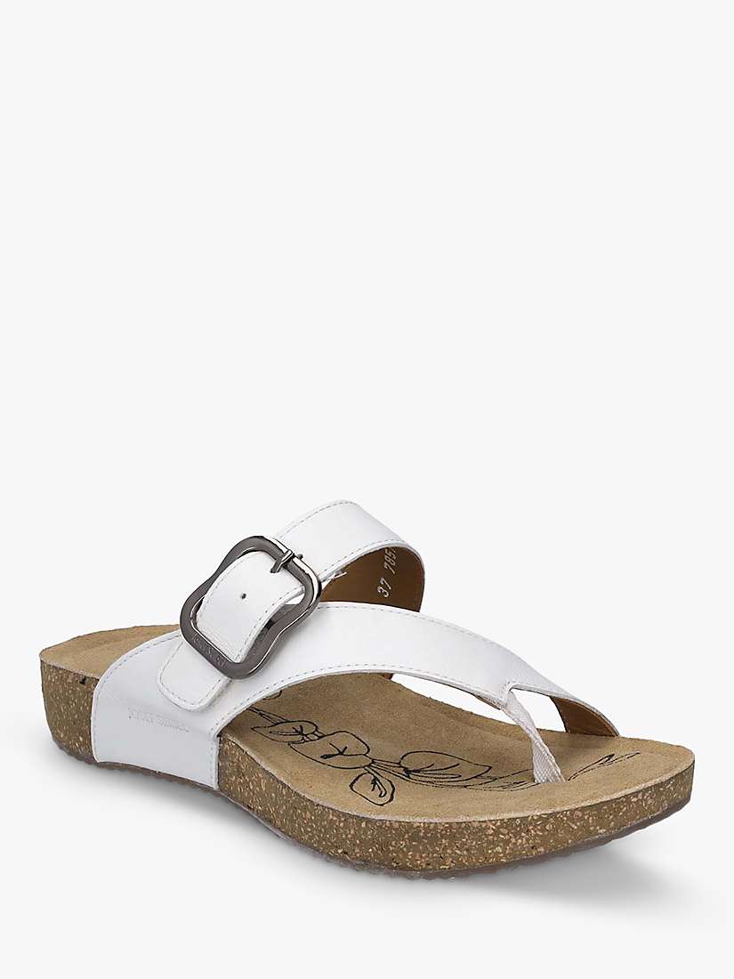 Buy Josef Seibel Tonga 77 Leather Sandals, White Online at johnlewis.com